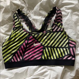 Green and Pink Nike Sports Bra